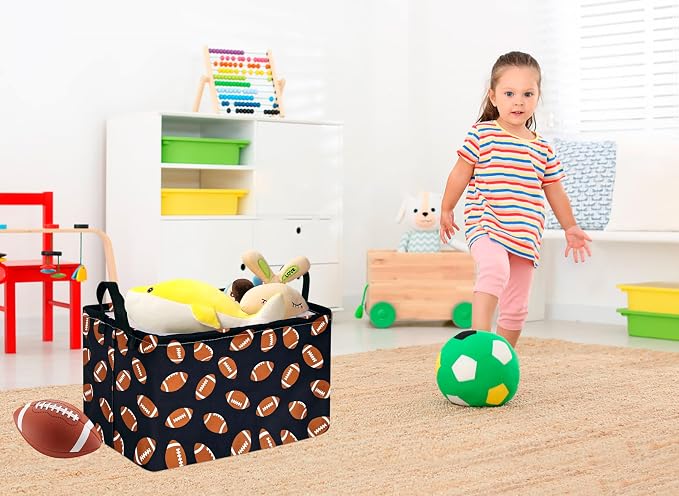 MAIZMZ Kids Hamper Storage Bins Organizer Toy Box Laundry Basket Large Canvas Collapsible Chest for Home/Dorm/Kitchen/Pet/Office/Closet/Shelf/Gift Baskets