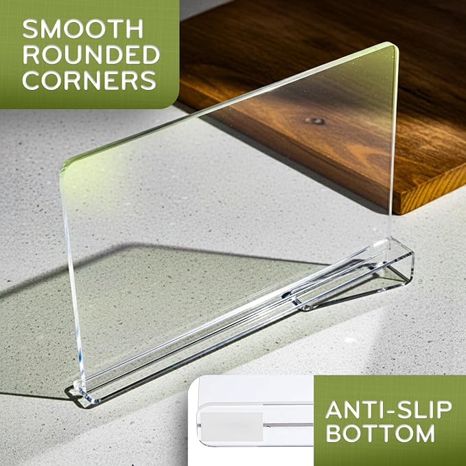 Acrylic Shelf Dividers for Closet Organization, 6-Pack Premium Quality Reinforced Material Closet Organizers and Storage, Perfect for Purse, Sweaters, Towels, Shoes, and Books Organization