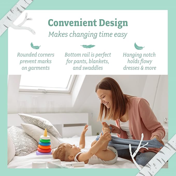Kids Plastic Velvet Hangers for Closet, Children Non-Slip Hangers Dividers for Nursery Closet Organizer, Grey - Pack of 15