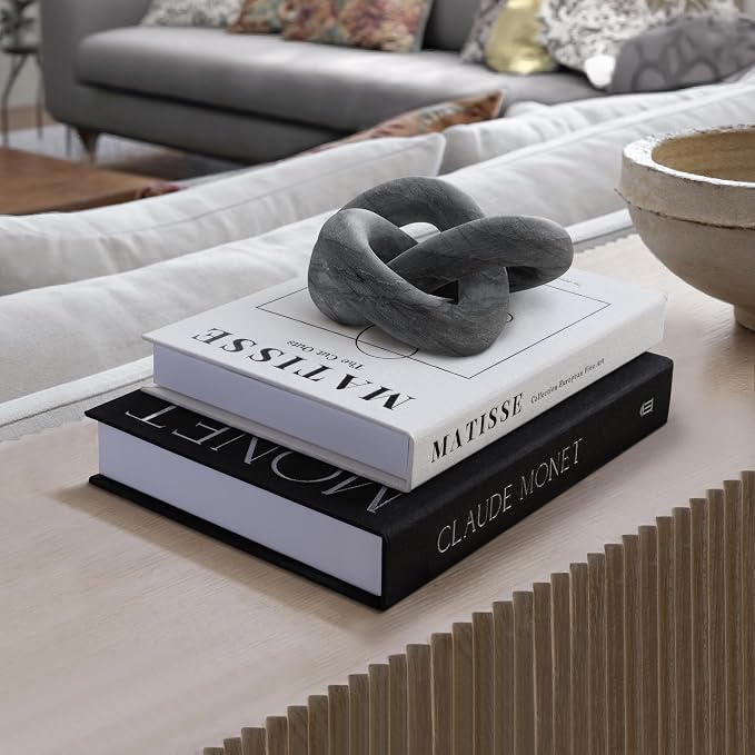 Decorative Book for Home Decor - Aesthetic Fake Books for Coffee Table Decoration - Set of 2 Linen Faux Book for Room Bookshelf Decor - Fake Books Storage Box for Photo and Keepsake