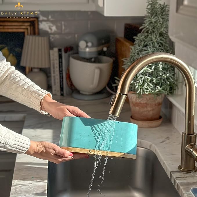 DAILY RITMO® Turquoise Aqua Countertop Silverware Holder
