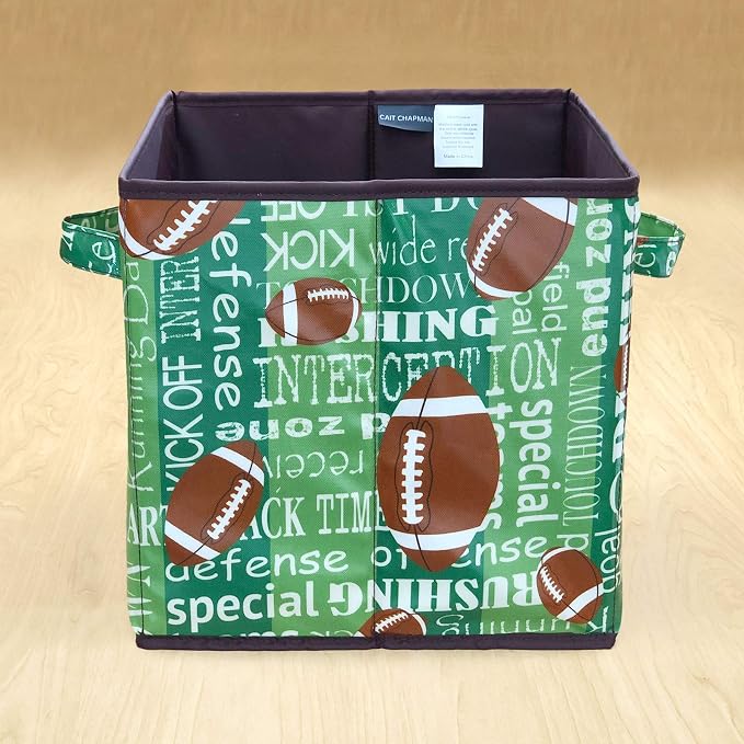 Passion for Football Collection 11"x11"x11" Storage Bin