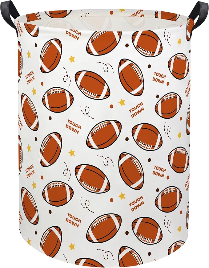 Football Kids Laundry hamper Baby Hamper for Nursery Boy Cute Kids Toys Storage Bin Organizer Football Room Decor for Home(Footballs)