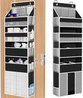 WISELIFE 5-Tier Over the Door Organizer for Hanging - 50LB Heavy-Duty Back of Door Organizer with 5 Spacious Pockets & 13 Mesh Pockets, Multipurpose Storage for Nursery, Bedroom, Closet(1 Pack, Black)