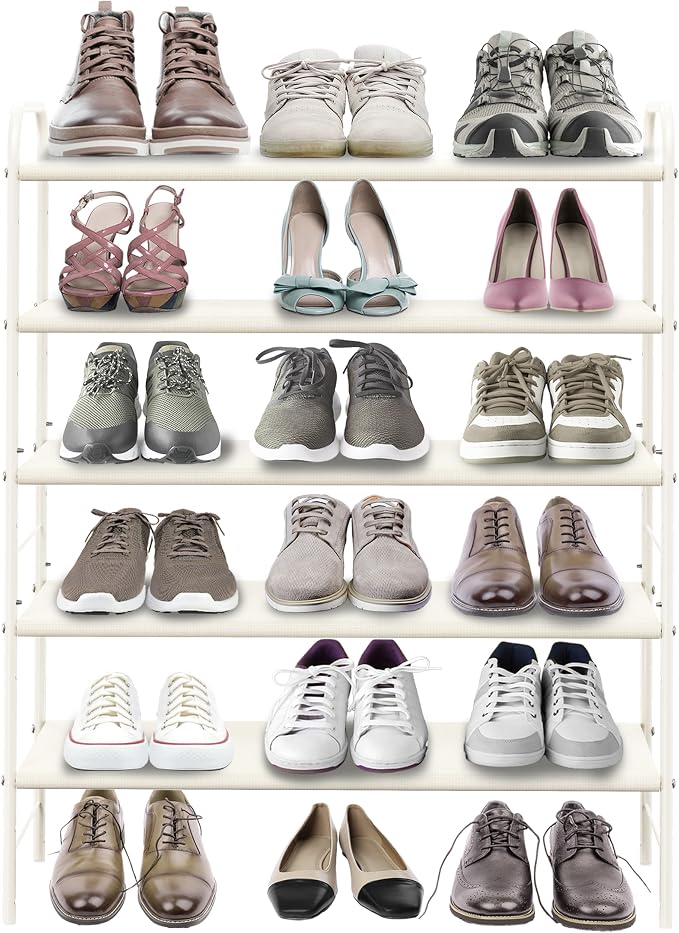 Simple Houseware 5-Tier Shoe Rack Storage Organizer, White