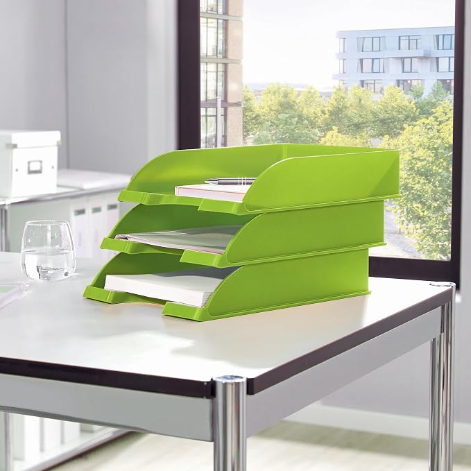 Leitz Wow 52263054 Letter Tray Set of 5 Green