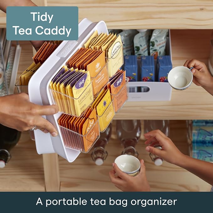 YouCopia TeaStand 120 Tea Bag Organizer, Cabinet to Counter Tea Bag Caddy