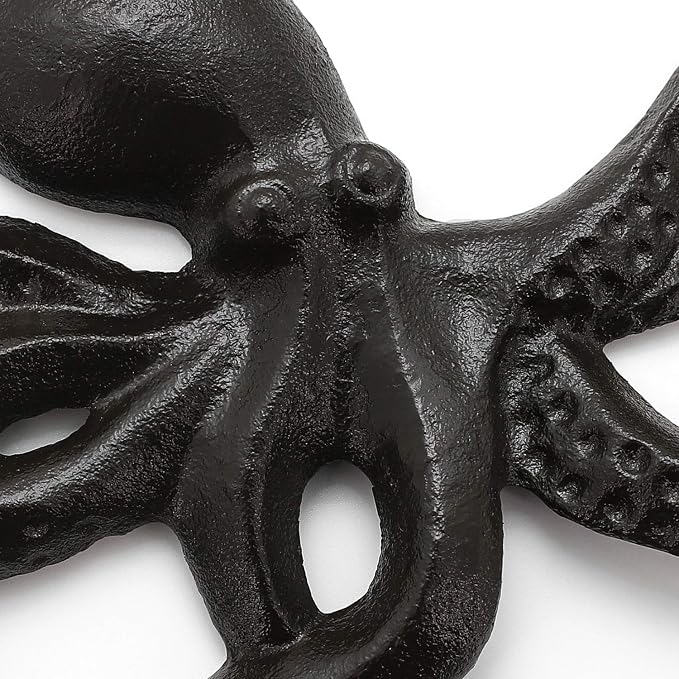 Key Holder for Wall, Octopus Coat Hooks Wall Mounted Towel Hooks, Heavy Duty Key Hooks Decorative with 6 arms