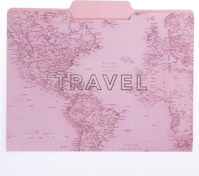 Graphique Travel File Folder Set – Each Folder Measures 11.75" x 9.5", Set Includes 9 Folders with 3 Unique Designs, Durable Triple-Scored Coated Cardstock
