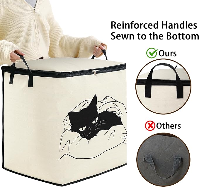 2pcs blanket storage bag for under bed,closet organizers 95L | clothing sweater sheet bedding comforter duvet quilt pillow toy storage bags with lids,dorm room essentials for containers