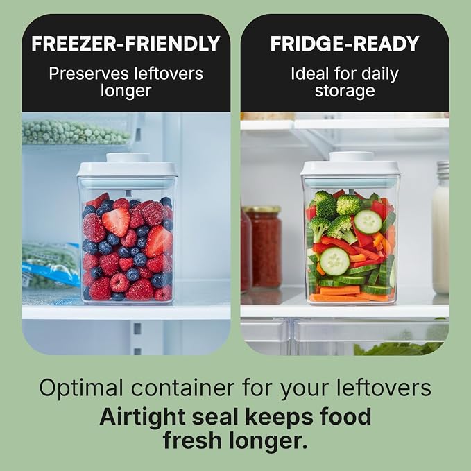 Bop Top Airtight Food Storage Containers with Lid 6 Cups / 50 oz | Kitchen Canister Sets | Air Tight Pantry Container | Pop Top Dry Food Storage Containers for Snacks, Sugar, Flour, Baking, Pasta