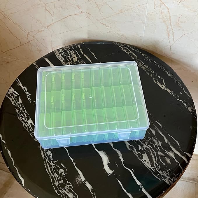 Green Plastic Box Bead Organizer Box-30Pcs Plastic Bead Storage Containers Craft Storage Box with Hinged Lid, 1sheet Labels, Mini Box for Jewelry Making, Diamond Art, Small Parts, Fishing toolbox