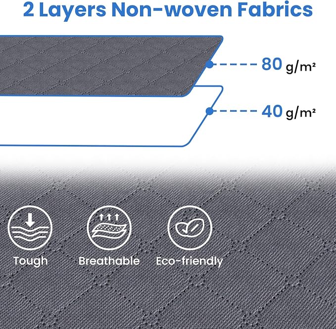 Fab totes Storage Bags,Clothes Blanket Storage Bins Foldable Closet Organizers with Reinforced Handle for Home Dorm Storage and Organization,Fabric Bags for Organizing Sheets,Clothing (Grey,8 Pack)