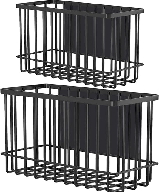 Buyyyit Laundry Room Organization & Storage Magnetic Basket Shelf Dryer Ball Lint Bin File Holder Container for Fridge & Washer