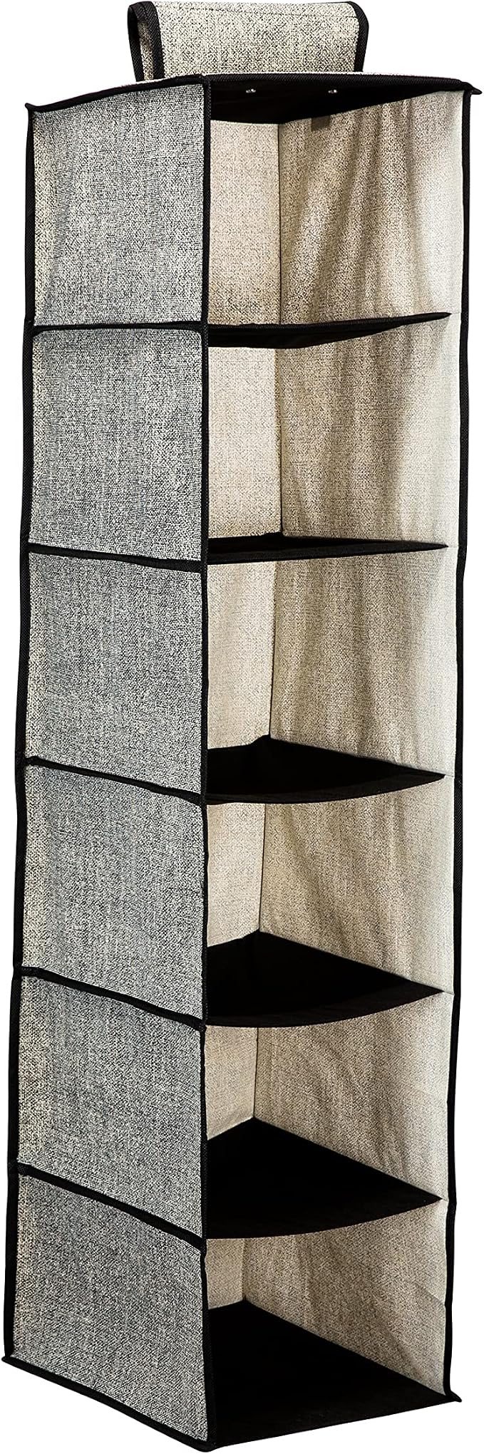Simplify 6 Shelf Closet Organizer, Space Saver, Sweater and Clothing Shelves, in Black