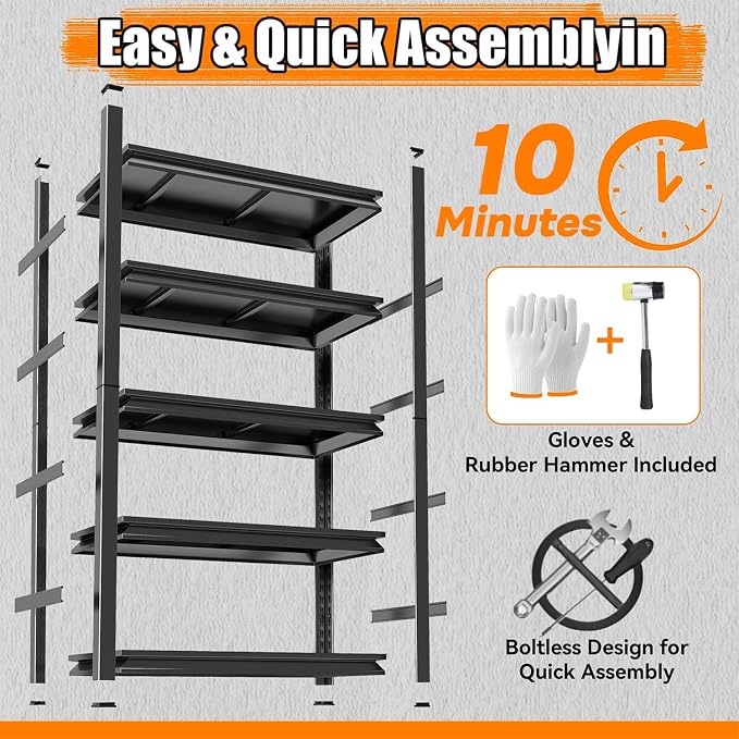 45" W*18" D Book Shelf，4 Tier Metal Wide Bookshelf，Heavy Duty Book Shelfs，Adjustable Shelving Unit，Tall Bookcase，Industrial Bookshelf for Living Room，Bedroom，Office and Library