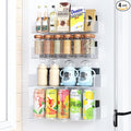 Mystozer Magnetic Spice Rack for Refrigerator, Kitchen Organizer and Storage Shelf, Clear(4 Pack)