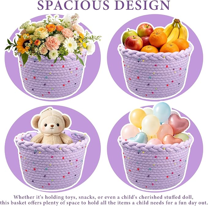 Kids Bike Basket for Girls, Front Bicycle Basket, Easy-Install Adjustable Straps for Balance Bikes Scooters