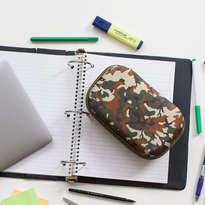 ZIPIT Camo Pencil Box for Boys, Cute Pencil Case for School, Large Capacity Stationery Organizer Box