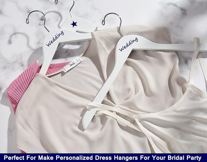 Amber Home 24 Pack White Wooden Hangers, White Wood Shirt Hangers with Notches for Dress, Clothes Hangers for Jacket, Coat, Bridal