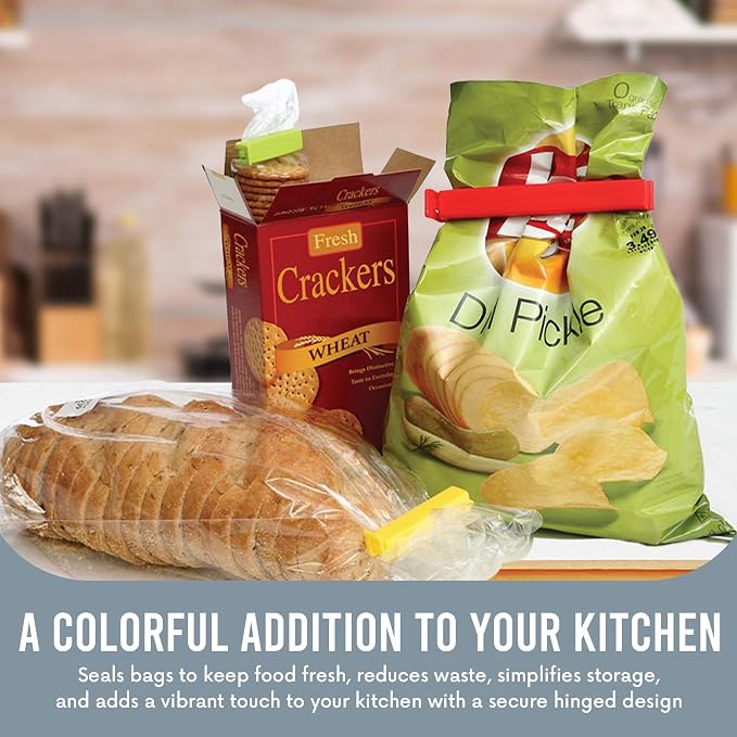 Linden Sweden Twixit! Bag Clips - Set of 26 - Keep Food Fresh, Prevent Spillage - Great for Storage and Organization - Microwave, Freezer and Dishwasher-Safe - BPA-Free