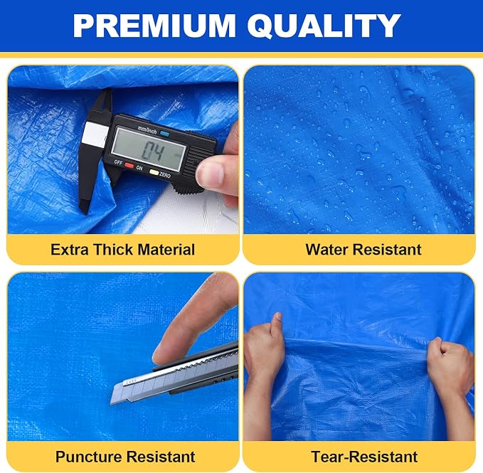 TICONN Mattress Bags for Moving, Heavy Duty Full XL Mattress Cover Storage Bag with Full-Around Handle and Adjustable Buckles (Blue, Full XL)