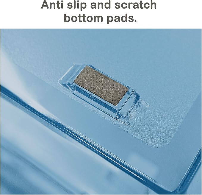 Acrimet Facility 3 Tier Letter Tray, Side Load, Letter Size/A4, Desktop File Organizer, Plastic (Clear Blue Color)