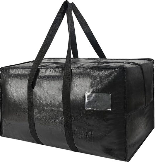 Heavy Duty Extra Large Moving Bags,176 Gallon Jumbo Packing Bags,Huge Moving Storage Bags with Strong Zippers & Carrying Handles,Reusable Big Moving Storage Bags for College Dorm Travel 1Pack