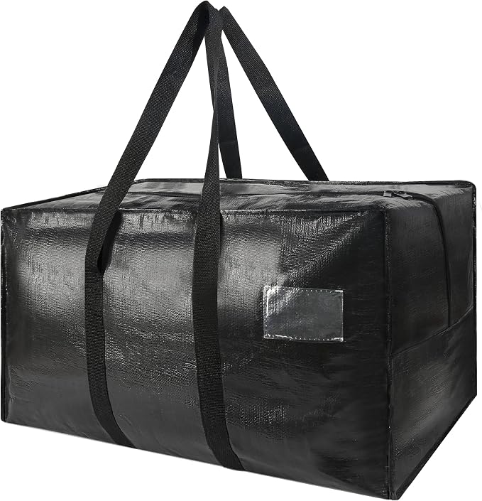 Heavy Duty Extra Large Moving Bags,58 Gallon Jumbo Packing Bags,Huge Moving Storage Bags with Strong Zippers & Carrying Handles,Reusable Big Moving Storage Bags for College Dorm Travel 1Pack