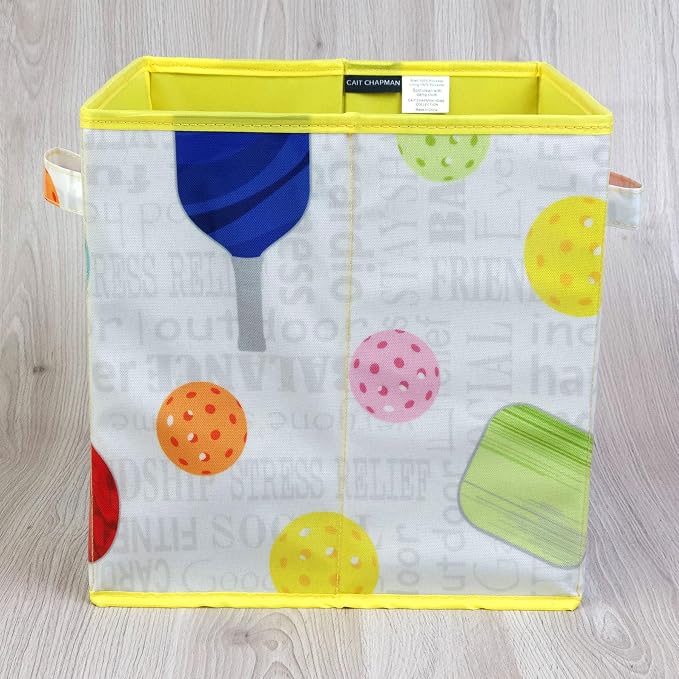 Passion for Pickleball Collection 11"x11"x11" Storage Bin