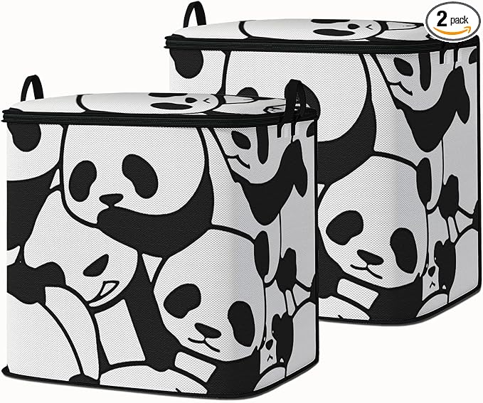 2pcs blanket storage bag for under bed,closet organizers 95L | clothing sweater sheet bedding comforter duvet quilt pillow toy storage bags with lids,dorm room essentials for containers