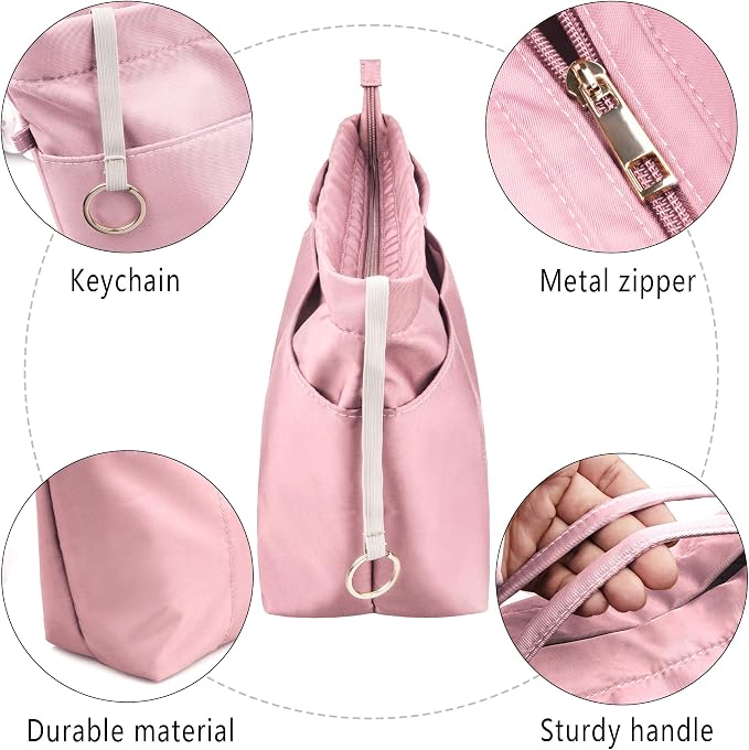Vercord Purse Insert Organizers for Tote Handbag Bag in Bag with Zipper Liner Bag Organizer for Women 14 pockets