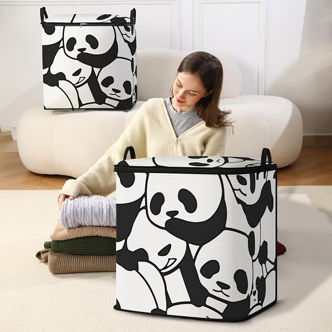 2pcs blanket storage bag for under bed,closet organizers 95L | clothing sweater sheet bedding comforter duvet quilt pillow toy storage bags with lids,dorm room essentials for containers