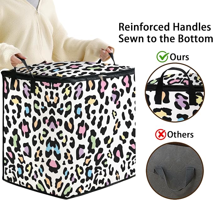 2pcs blanket storage bag for under bed,closet organizers 95L | clothing sweater sheet bedding comforter duvet quilt pillow toy storage bags with lids,dorm room essentials for containers