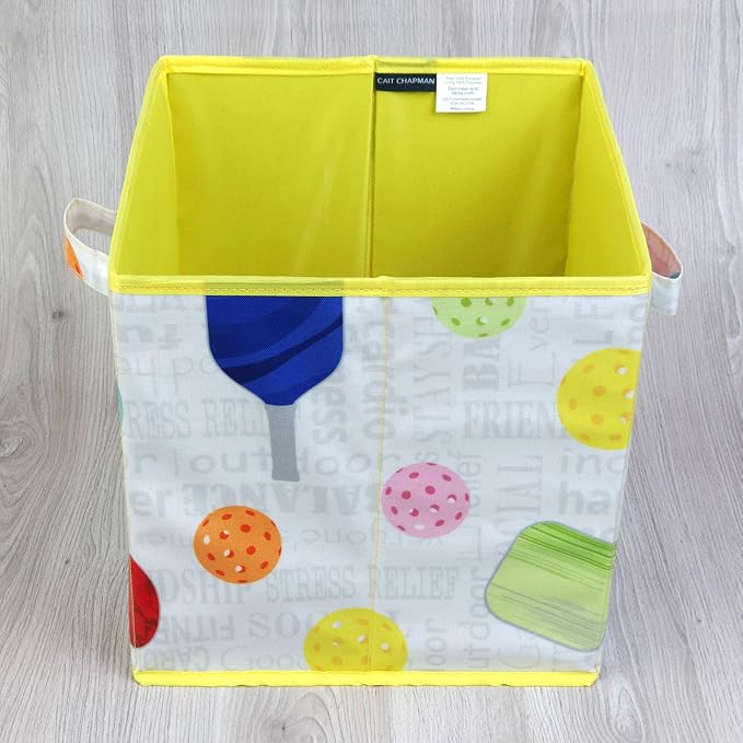 Passion for Pickleball Collection 11"x11"x11" Storage Bin