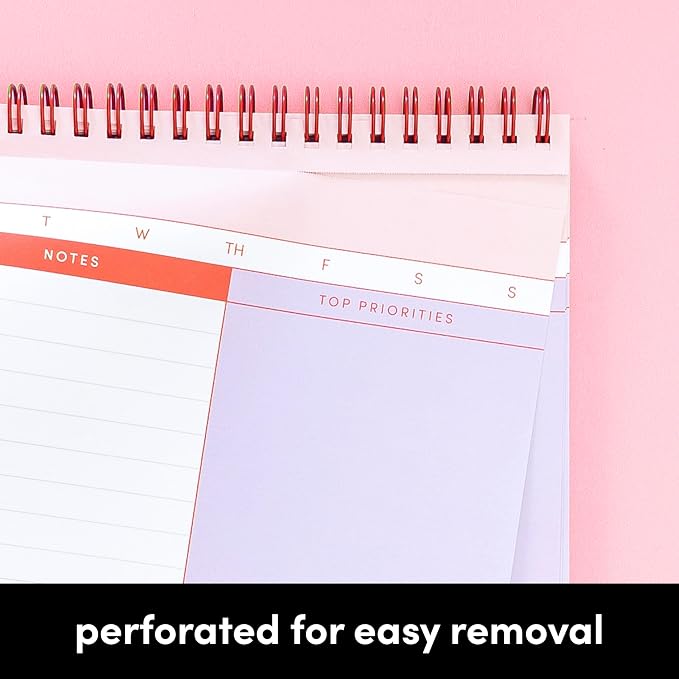 PAPERAGE To Do List Notepad, Daily To Do List Notebook, 60 Double-sided Tear-off Sheets, 3 Pack, 6.5" x 9.5", Undated Daily Planner Checklist for Office, School or Home (Sage/Tan)