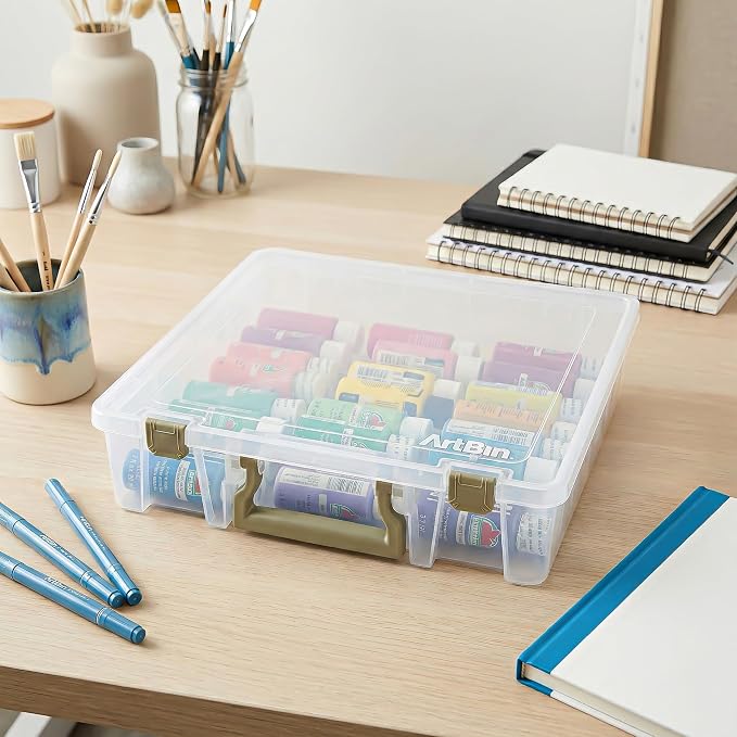 ArtBin Super Satchel 1 Compartment Box Clear Craft Organizer Storage Case