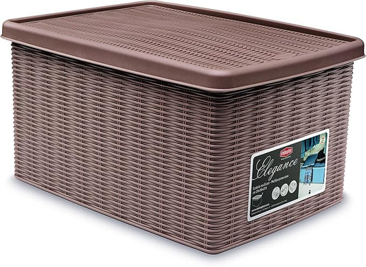 Stefanplast Elegance Storage Box, Dove Grey, 29 x 39 x 21 cm