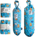Waterproof Plastic Bag Holder Grocery Shopping Carrier Storage Kitchen Travel Camp Carrier Dispenser 2 Pack (Cute Cats)