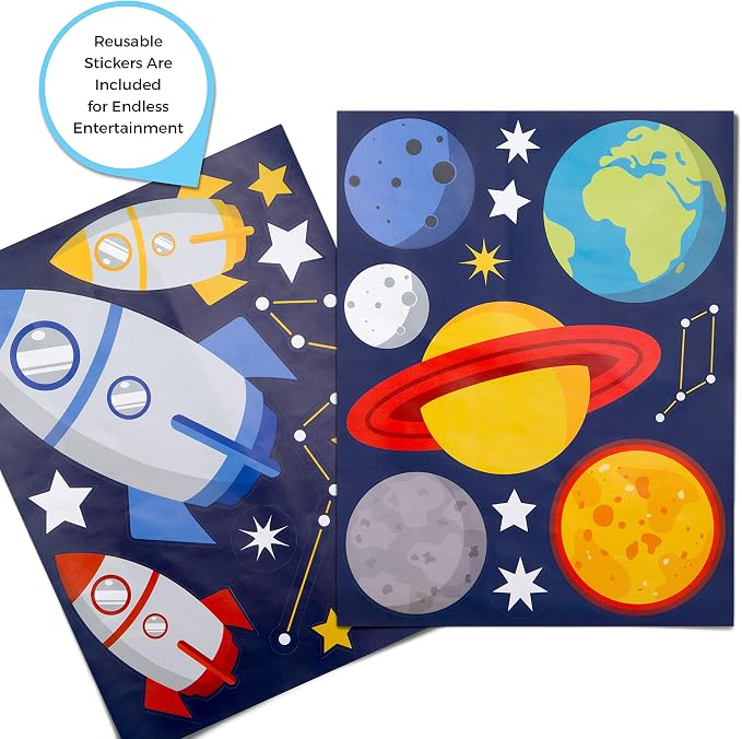 Delta Children Space Adventures Design & Store 6 Bin Toy Storage Organizer - Greenguard Gold Certified, Blue