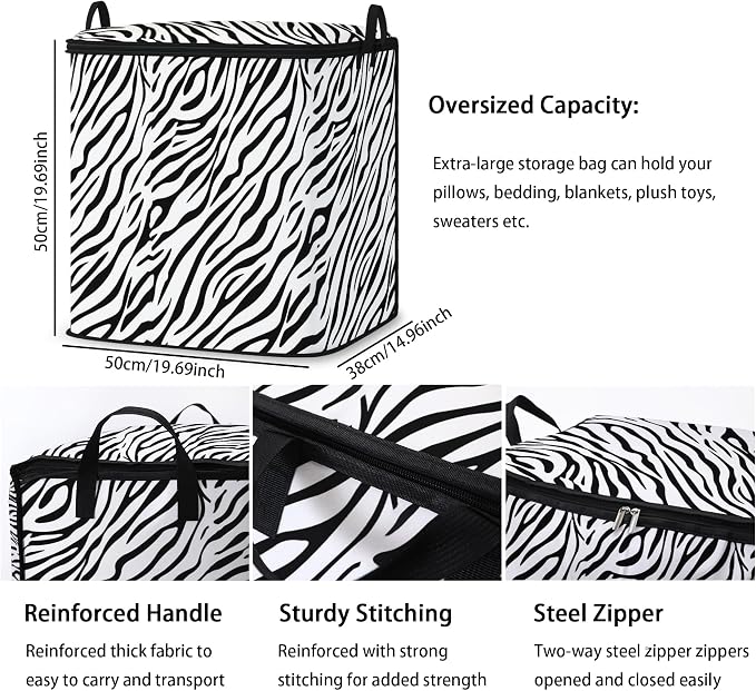 2pcs blanket storage bag for under bed,closet organizers 95L | clothing sweater sheet bedding comforter duvet quilt pillow toy storage bags with lids,dorm room essentials for containers