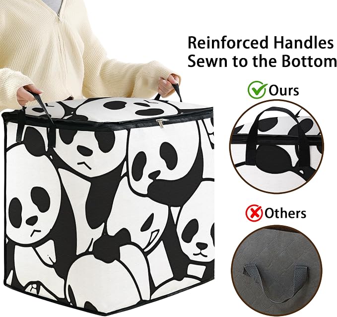 2pcs blanket storage bag for under bed,closet organizers 95L | clothing sweater sheet bedding comforter duvet quilt pillow toy storage bags with lids,dorm room essentials for containers