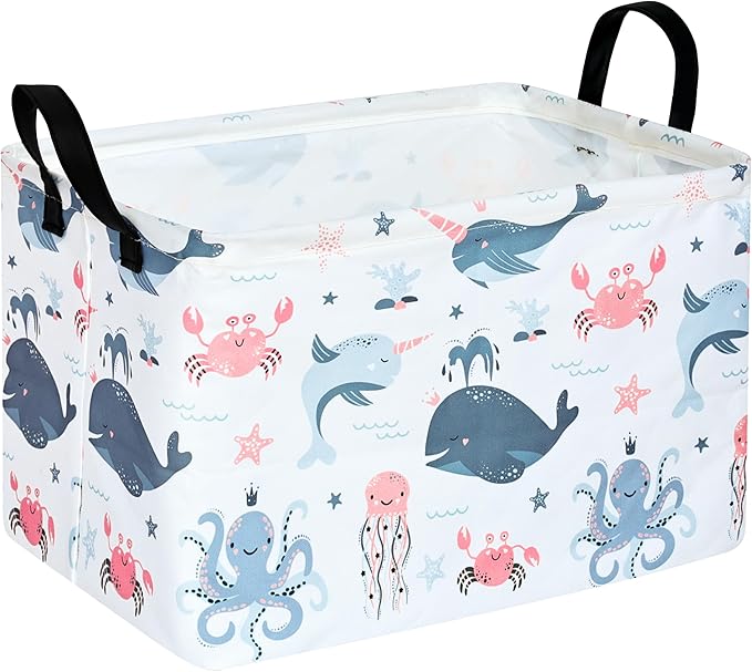 MAIZMZ Baby Storage Basket Cute Gifts Basket Toys Organizer Waterproof Kids Hamper Nursery Bins Women Storage Cube for Home/Dorm/Kitchen/Pet/Office/Closet/Shelf/Room Decor