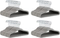 Amazon Basics Kids Velvet, Non-Slip Clothes Hangers for Infant and Toddler, 11.6 inches (for Baby Clothes), Gray (Pack of 4)