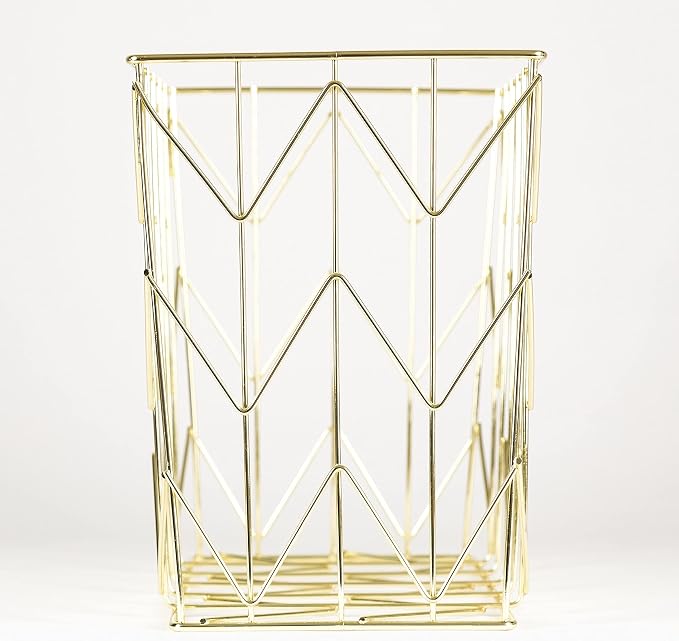 U Brands Hanging File Desk Organizer, Wire Metal, Gold - 894U02-06 (Pack of 6)