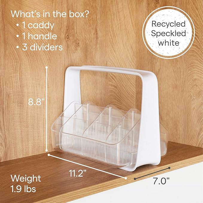 YouCopia SipStation Hydration Caddy, Adjustable Packet + Tea Bin Organizer