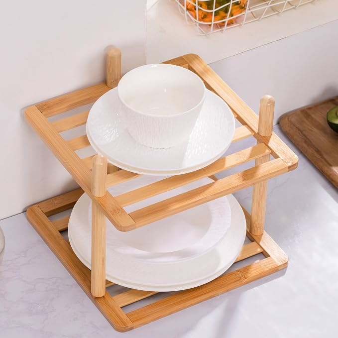 2Pc 2-Tier Vertical Shoe Rack - Tall Narrow Shoe Rack Organizer for Small Spaces,Bamboo Shoen Shelf for Entryway,Closet,Corner,Doorway,Skinny Shoe Shelf Space Saving Shoe Storage