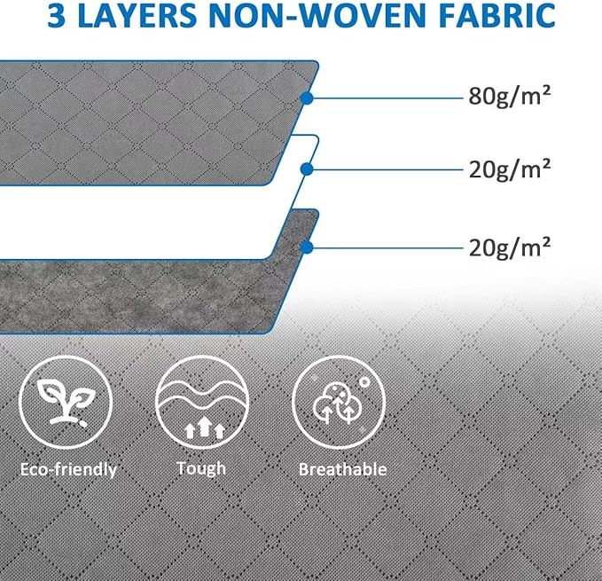Amazon Basics Foldable Large Clothes Storage Bags with Clear Window & Carrying Handles, Closet Organizers, Zipper, 3-Pack, Gray