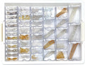 Bead Storage Solutions Elizabeth Ward Plastic See-Through Stackable 1,111 Piece Gold/Silver Assorted Costume Jewelry Findings Tray Bead Organizer