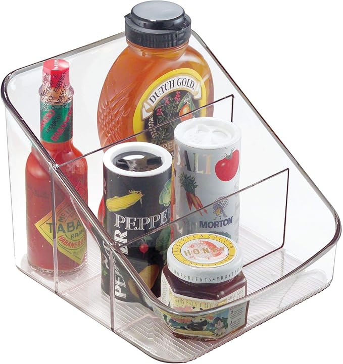 iDesign Linus BPA-Free Plastic 3-Tier Packet Organizer | 6.25" x 5.75" x 5", Clear